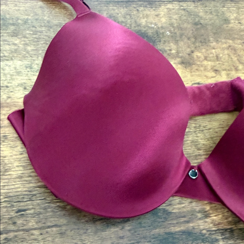 Maidenform Burgundy Satin Push-Up Bra - Picture 4 of 7